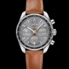 38 mm, Stahl mit Lederarmband