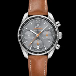 38 mm, Stahl mit Lederarmband