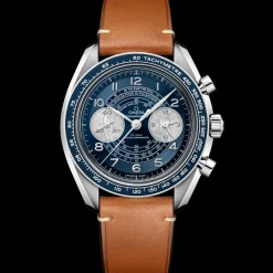 43 mm, Stahl mit Lederarmband