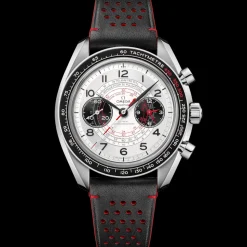 43 mm, Stahl mit Lederarmband