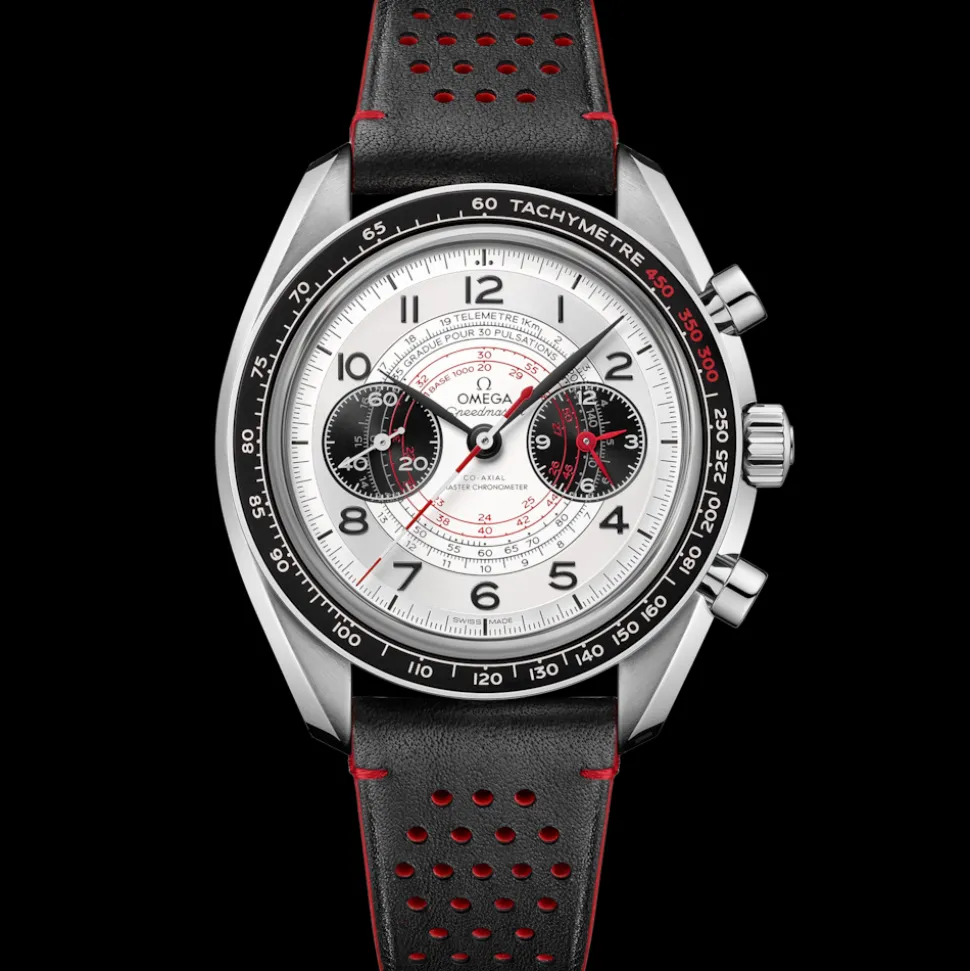 43 mm, Stahl mit Lederarmband