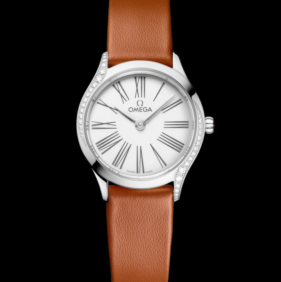 26 mm, Stahl mit Lederarmband