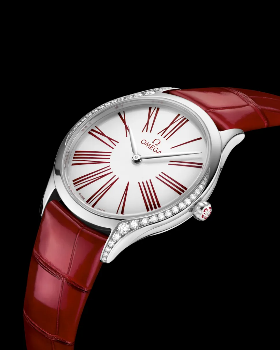 36 mm, Stahl mit Lederarmband