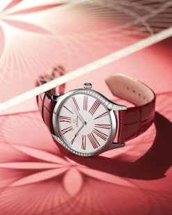 36 mm, Stahl mit Lederarmband