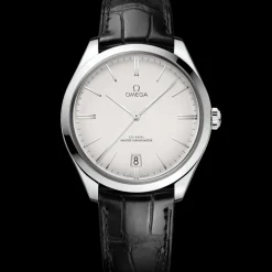 40 mm, Stahl mit Lederarmband
