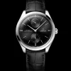 40 mm, Stahl mit Lederarmband