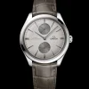 40 mm, Stahl mit Lederarmband