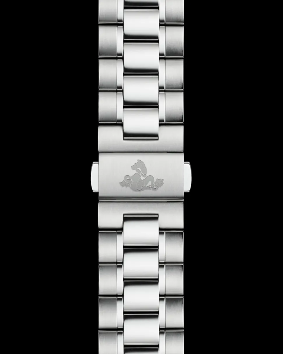 38 mm, Stahl mit Stahlarmband