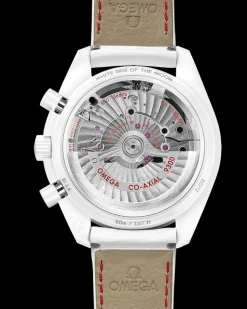 44,25 mm, Weiße Keramik mit Lederarmband