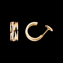 Ohrringe, 18 K Gelbgold, Diamanten