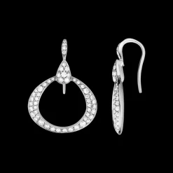 Ohrringe, 18 K Weißgold, Diamanten