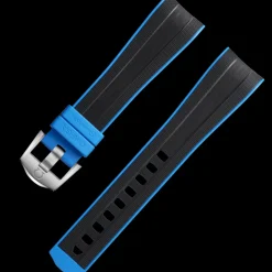 Schwarzes Kautschukarmband Seamaster Planet Ocean Ultra Deep mit Dornschließe