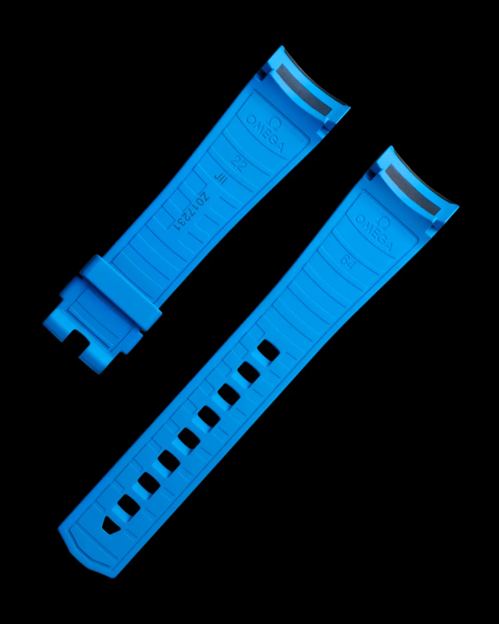 Schwarzes Kautschukarmband Seamaster Planet Ocean Ultra Deep mit Dornschließe