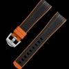 Schwarzes Kautschukarmband Seamaster Planet Ocean Ultra Deep mit Dornschließe