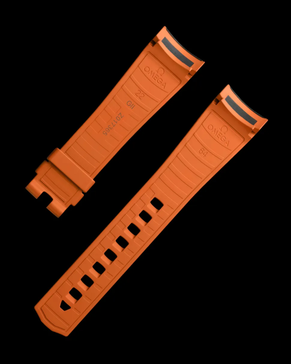 Schwarzes Kautschukarmband Seamaster Planet Ocean Ultra Deep mit Dornschließe