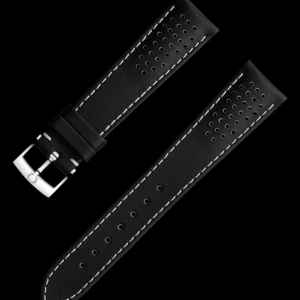 Schwarzes Lederarmband mit Dornschließe
