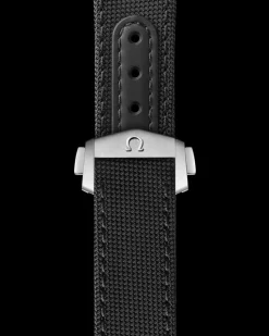 Schwarzes Textilarmband Speedmaster Moonwatch mit Faltschließe
