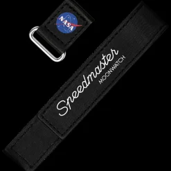 2‑teiliges schwarzes Speedmaster Moonwatch VELCRO®‑Armband