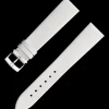Weißes Lederarmband mit Dornschließe