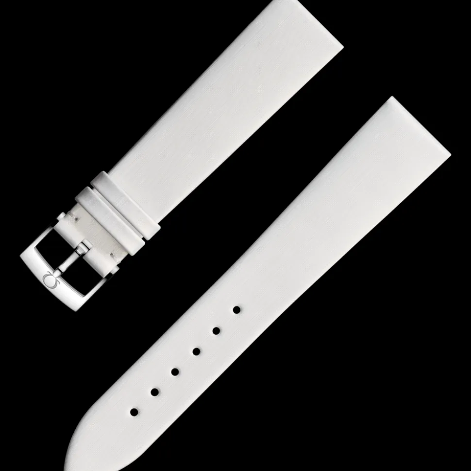 Weißes Lederarmband mit Dornschließe